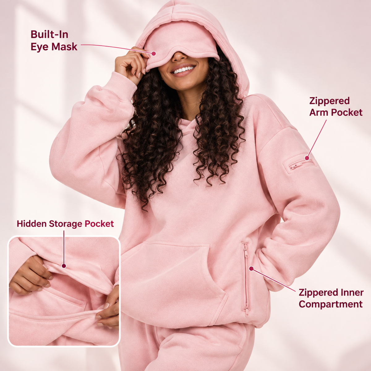 JetHush hoodie features