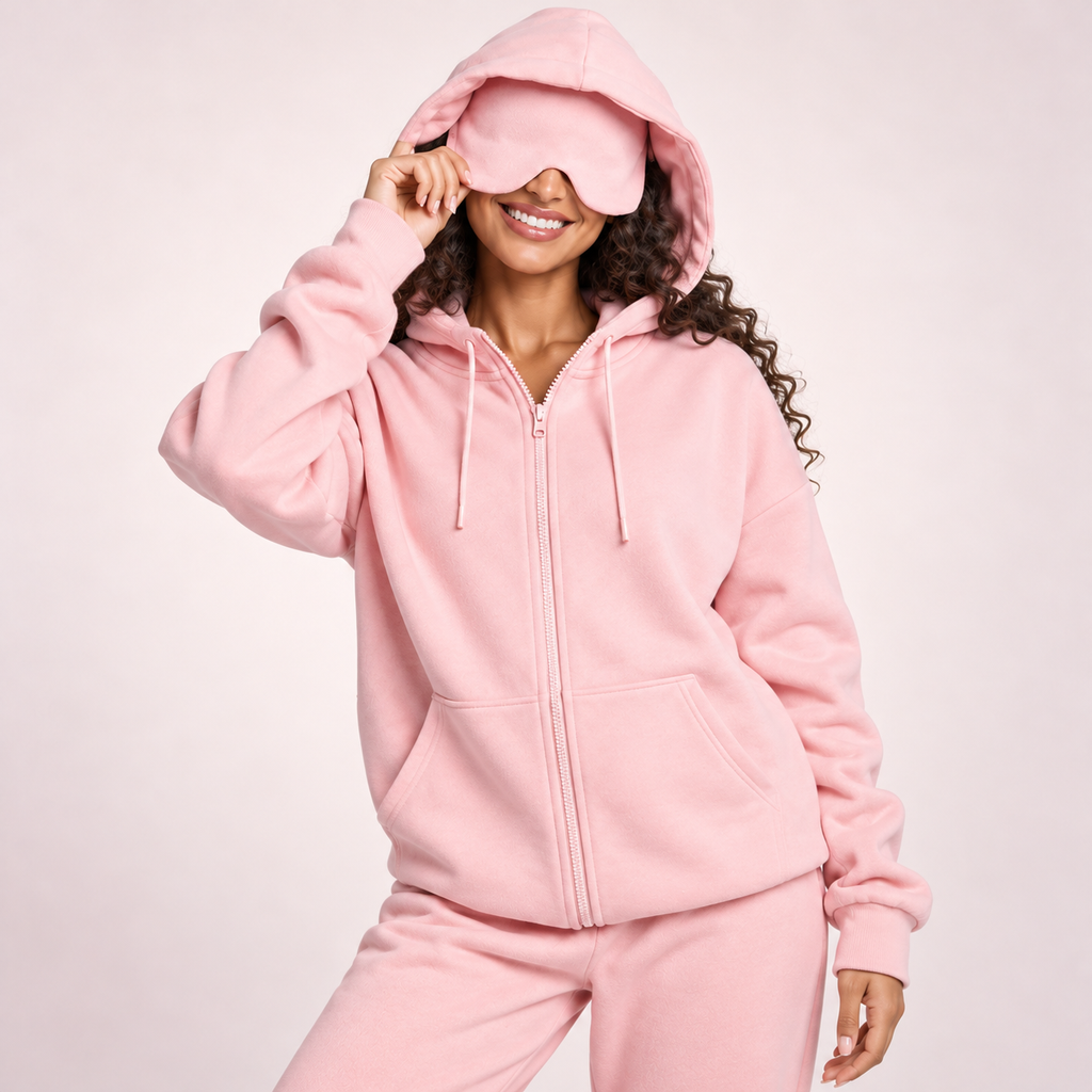 Blush Pink Zip-up